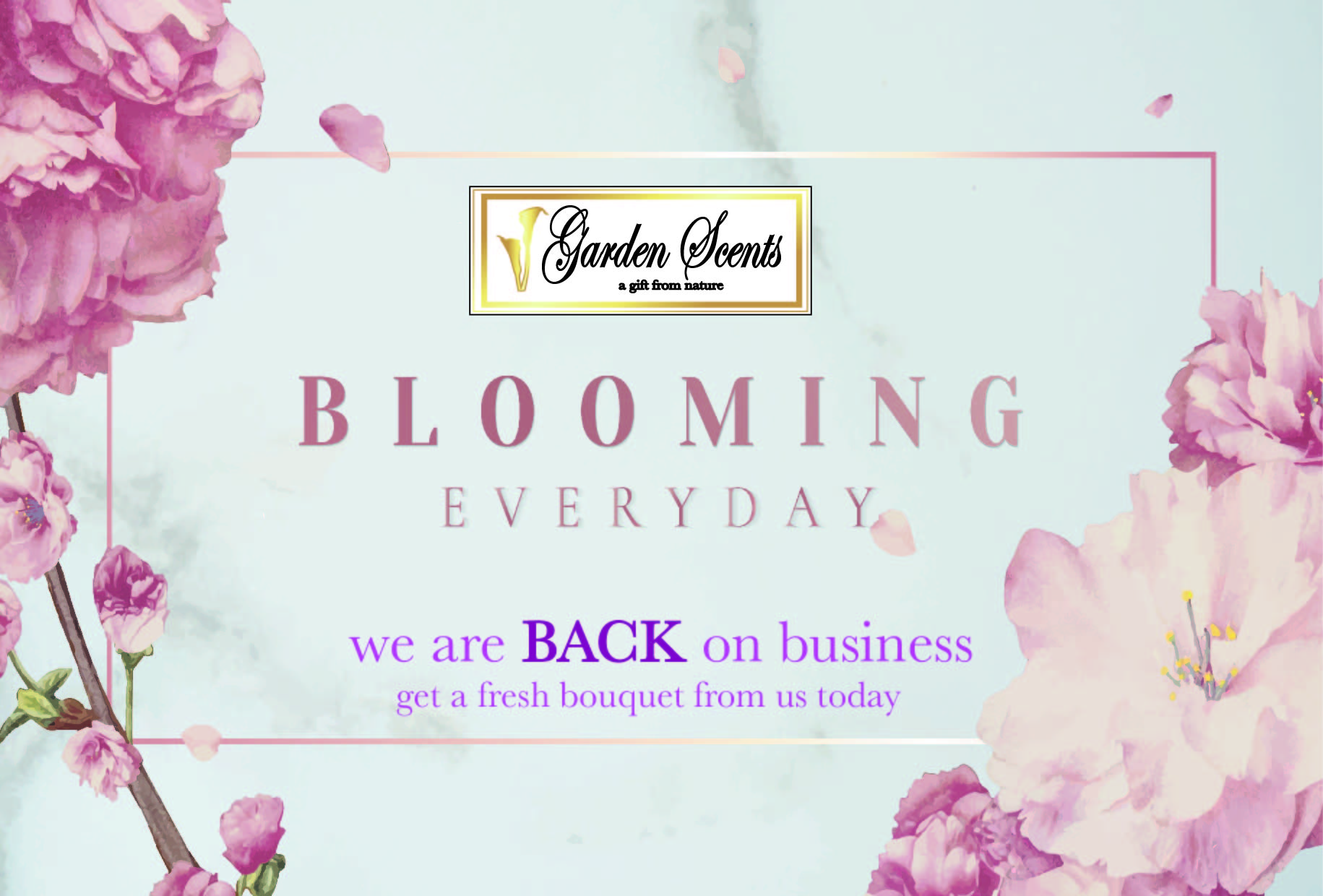 Good News We Are Back On Business Garden Scents